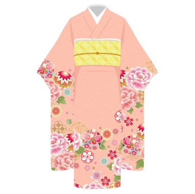 正式結納の場合、女性は正礼装の振袖を選ぶのが一般的。
華美すぎないものを選ぶと、お祝いの場に合った上品な印象になります。

地色はクリーム系や淡いピンクなどがおすすめです。